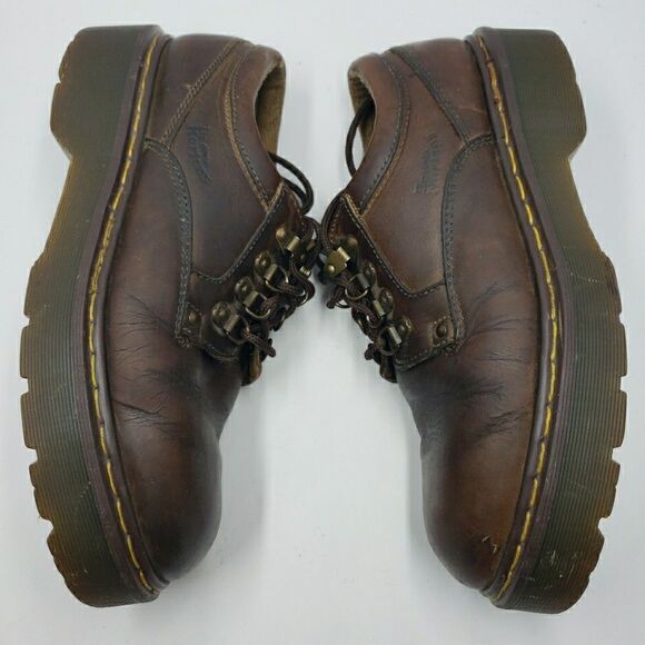 Dr. Martens England Made Mens 10 Brown Leather Air Wair Lug Sole Shoes VTG main image 4